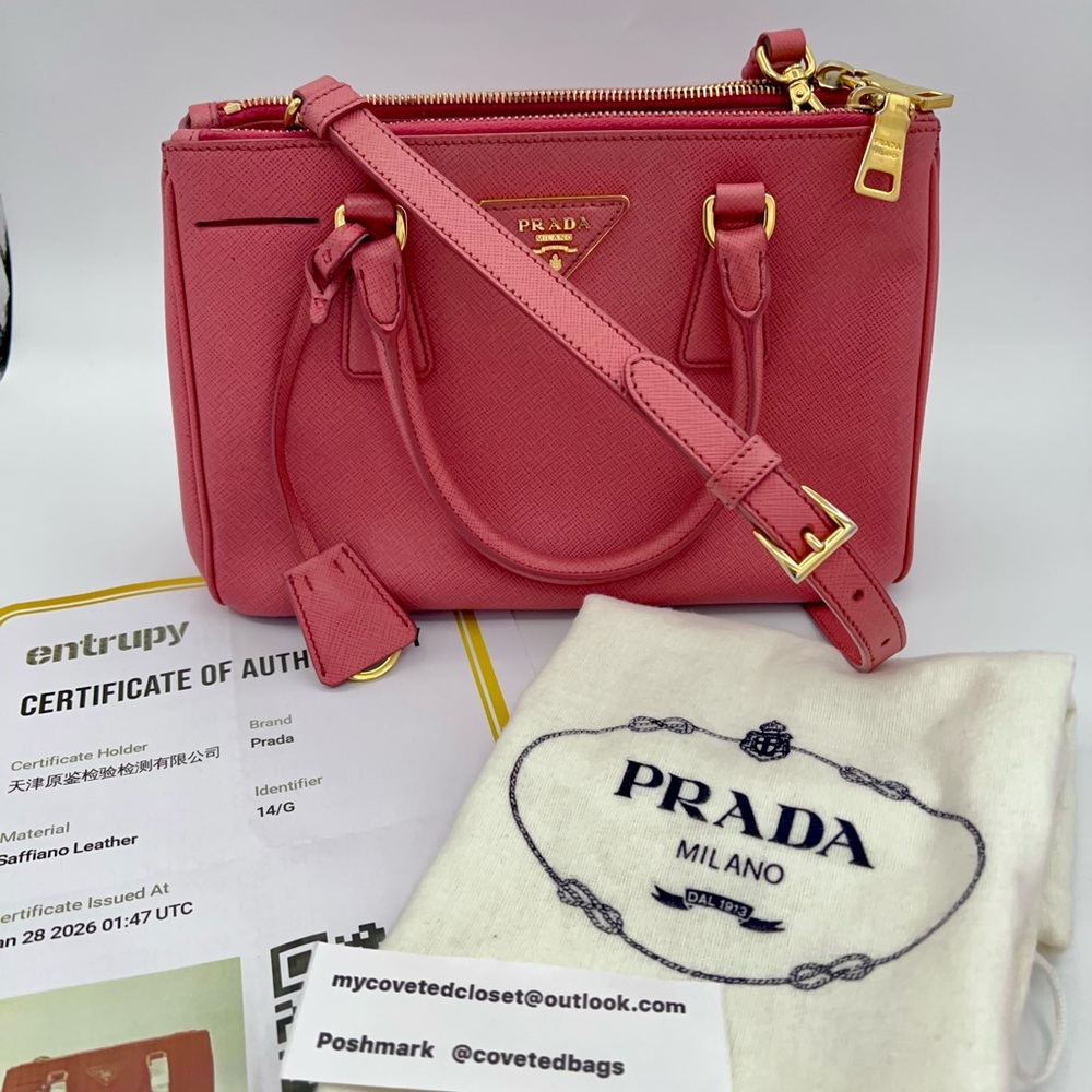 Prada Saffiano Galleria small w/Entrupy COA and Prada dust bag!